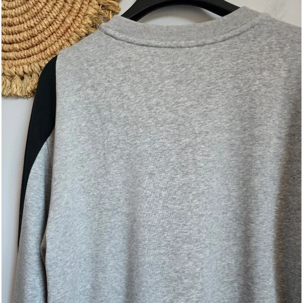 Adidas Mens Future Icons FI BOS Gray Logo Crewneck Sweatshirt SZ Large Gorpcore
